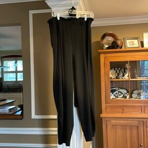 Black “ ballon” style pants by Anthropologie. Elastic waist sash belt size M